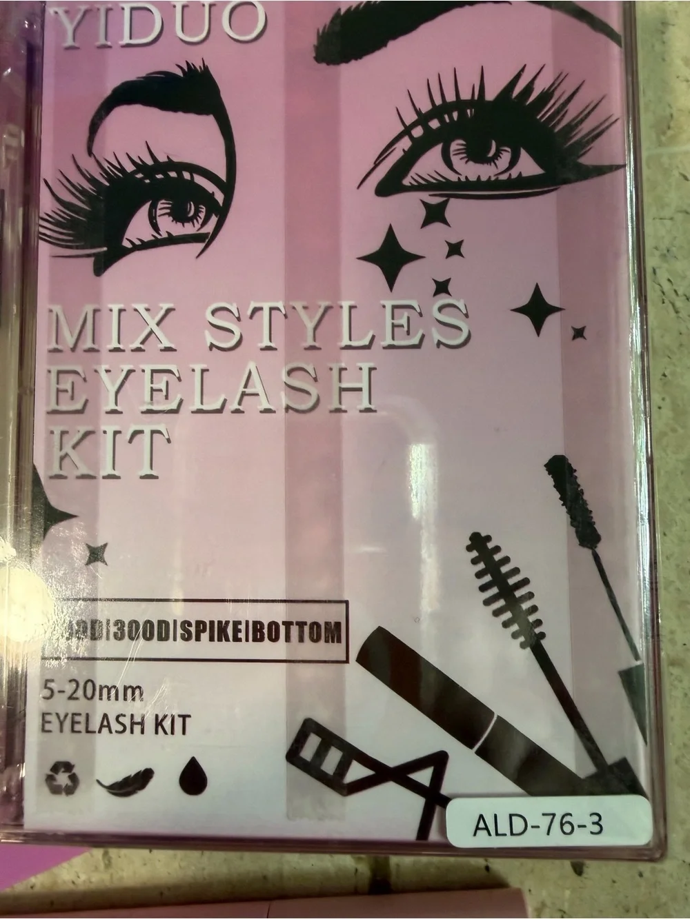 Yiduo Mix Style Eyelash Kit 5-20 MM 200D, 300D, Spike and Bottom NEW